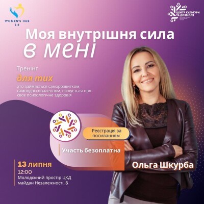 Тренінг «Моя внутрішня сила в мені»